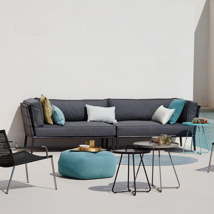 Conic modulsofa, Cane-Line airtouch grey, enkel, inkl. hynder Cane-line