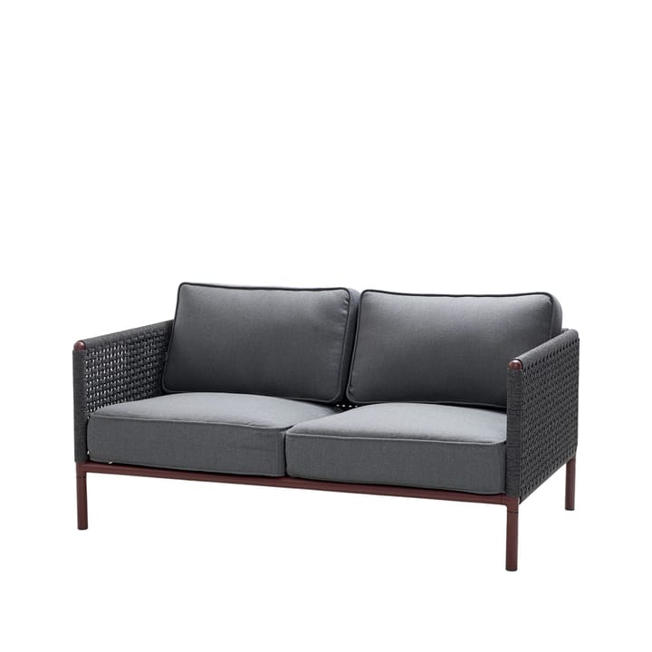 Encore 2-personers sofa, Cane-Line airtouch bordeaux/dark grey Cane-line