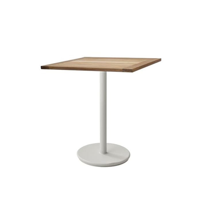 Go cafébord teak 72x72 cm - Hvidt stativ - Cane-line