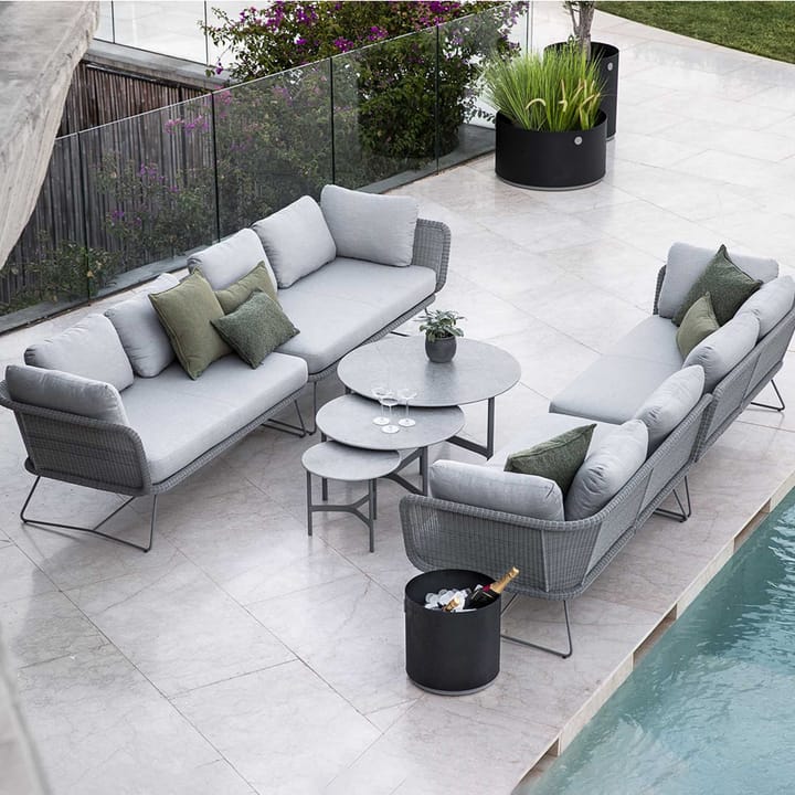 Horizon modulsofa, Cane-Line Natté light grey, venstre Cane-line