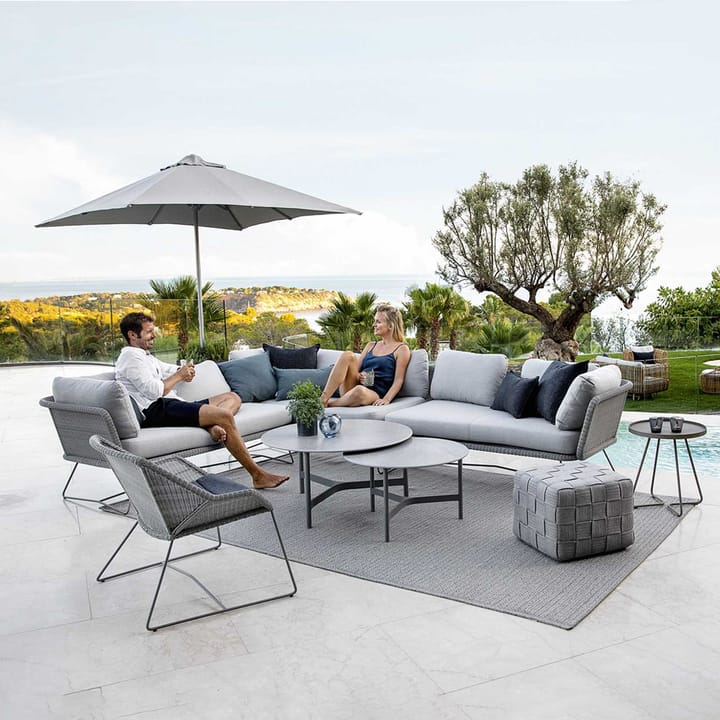 Horizon modulsofa, Cane-Line Natté light grey, venstre Cane-line