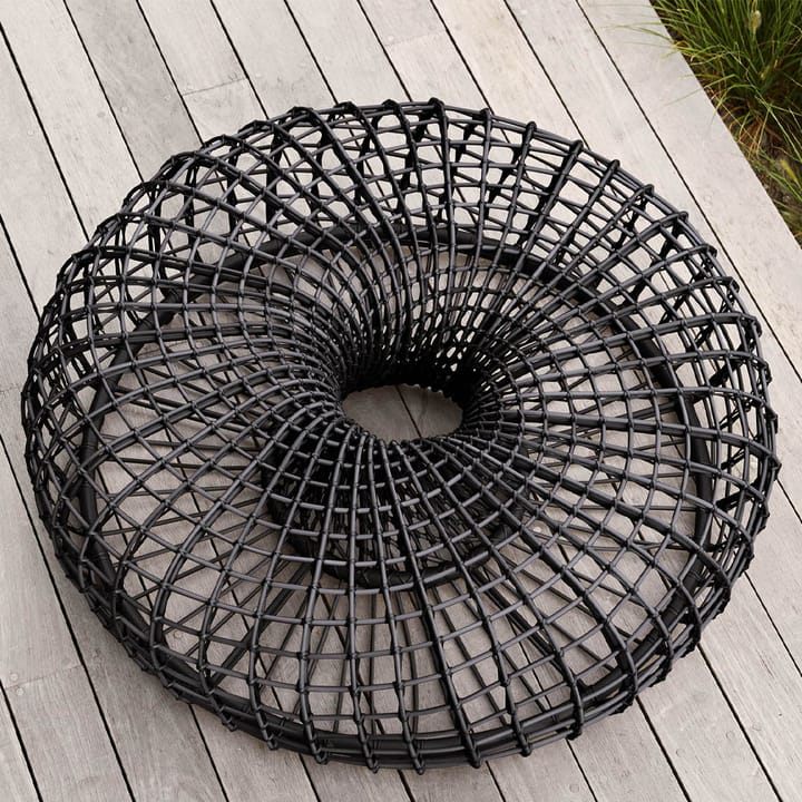 Nest bord/fodskammel, Lava grey, lille Cane-line