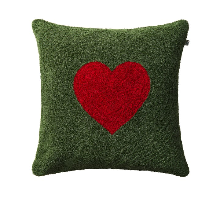 Love pudebetræk 50x50 cm - Forest green-red - Chhatwal & Jonsson