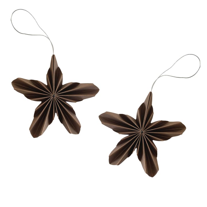 Paper Stars juleophæng - Coffee - Cooee Design