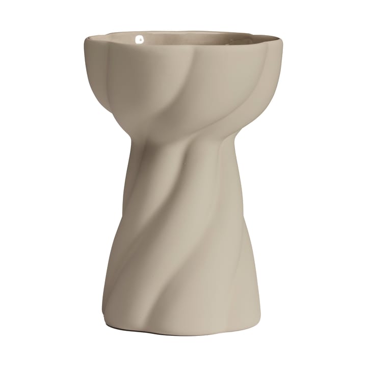 Twist bulb vase 12,8 cm - Sand - Cooee Design