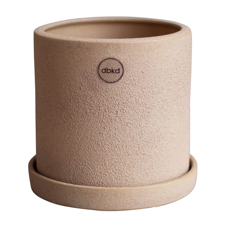 Grow krukke Ø13 cm med fad - Sand - DBKD