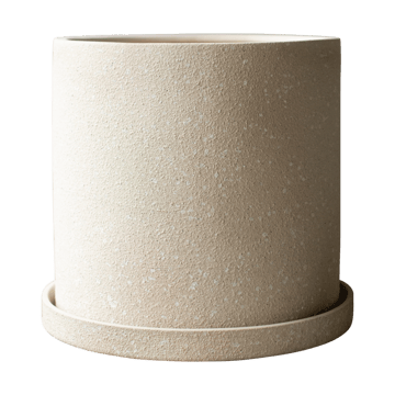 Grow krukke Ø30 cm med underskål - Creme structure - DBKD