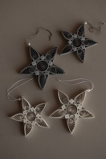 Paper star juleophæng 10,5 cm - White - DBKD