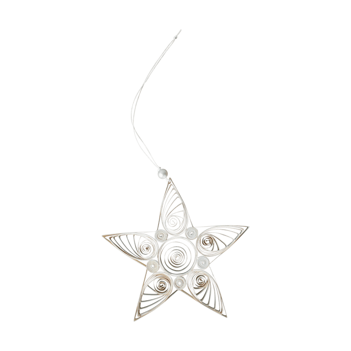 Paper star juleophæng 13 cm - White - DBKD