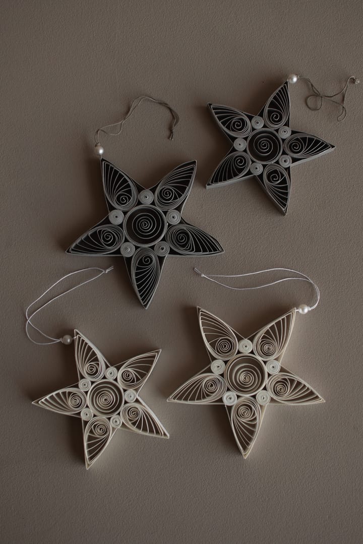 Paper star juleophæng 13 cm - White - DBKD