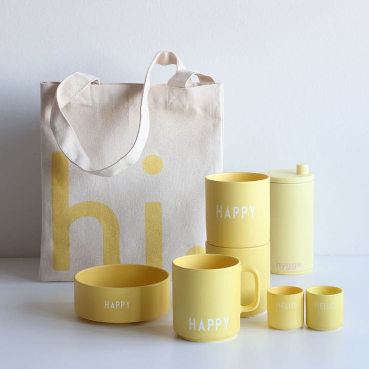 Design Letters favoritkop med hank 25 cl, Yellow Design Letters