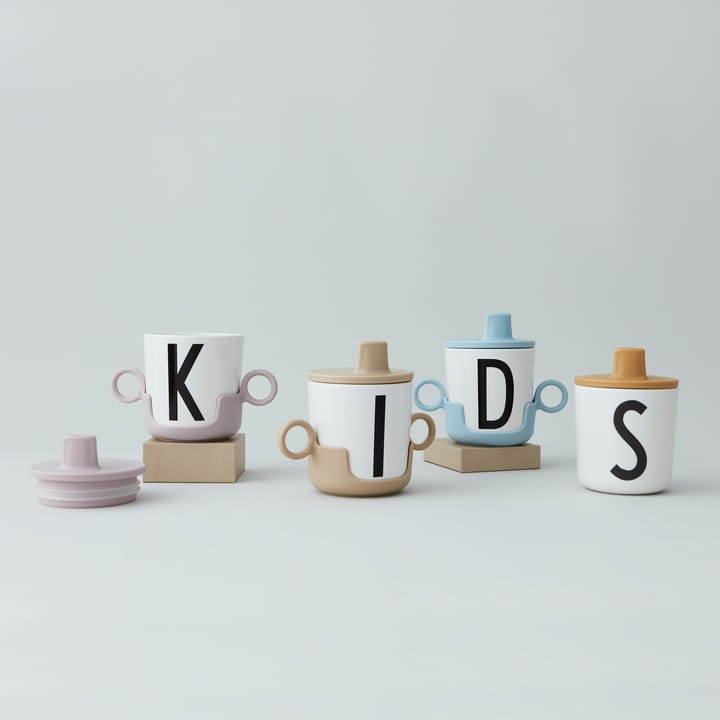 Design Letters låg til melaminkop, Lyseblå Design Letters