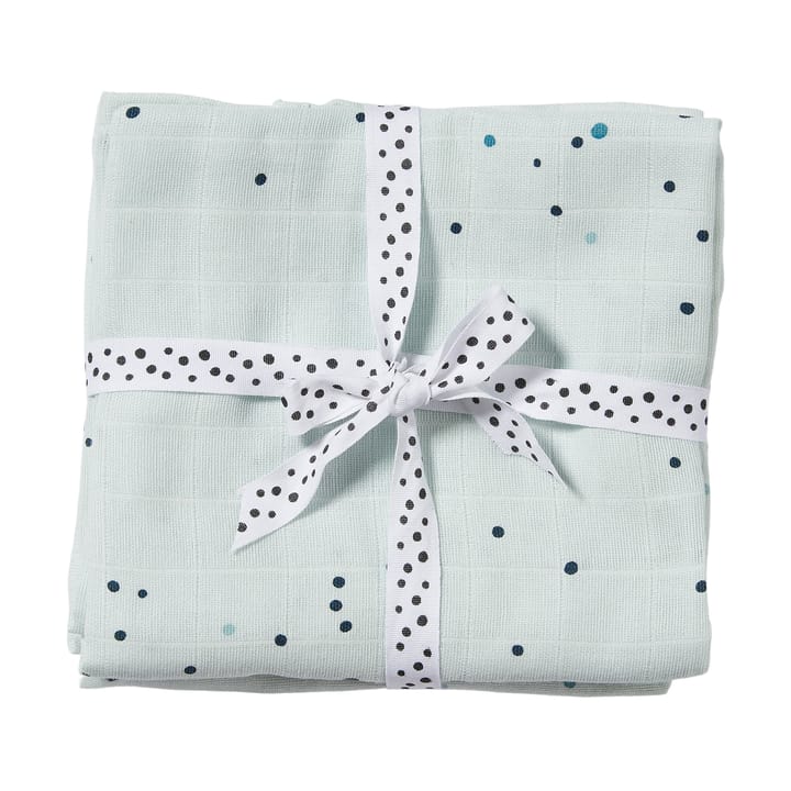 Dreamy Dots baby tæppe 120x120 cm 2-pak - Blue - Done by deer