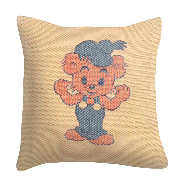 Bamse pudebetræk 40x40 cm - Gul - Ekelund Linneväveri