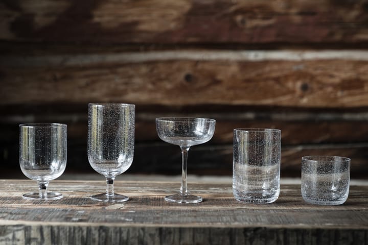 Ernst drikkeglas på fod boblet glas 30 cl 2-pak, Klar ERNST