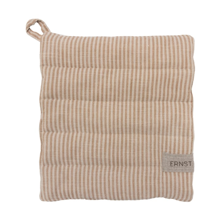 Ernst grydelap stribet 23x25 cm, Karamel-beige ERNST