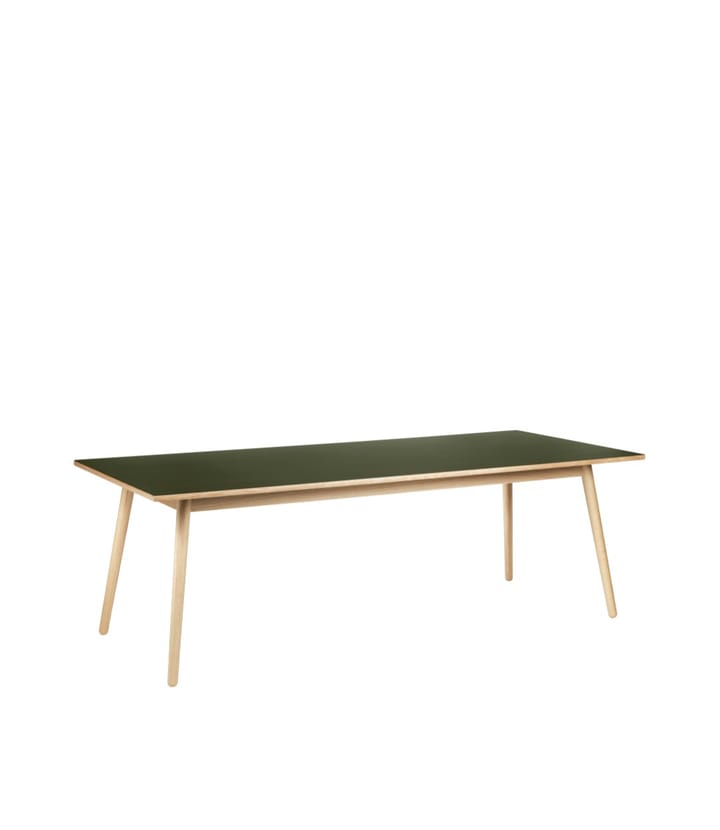 C35C spisebord 95x220 cm, Olive green-oak nature lacquered FDB Møbler