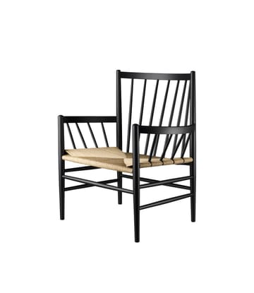 J82 loungestol - Beech black painted-nature - FDB Møbler