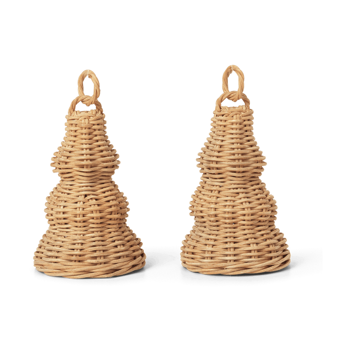 Braided Bell Baubles juleophæng 2-pak - Natural - Ferm LIVING