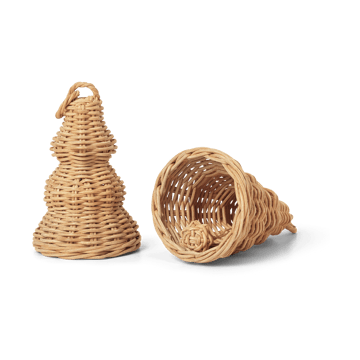 Braided Bell Baubles juleophæng 2-pak - Natural - ferm LIVING