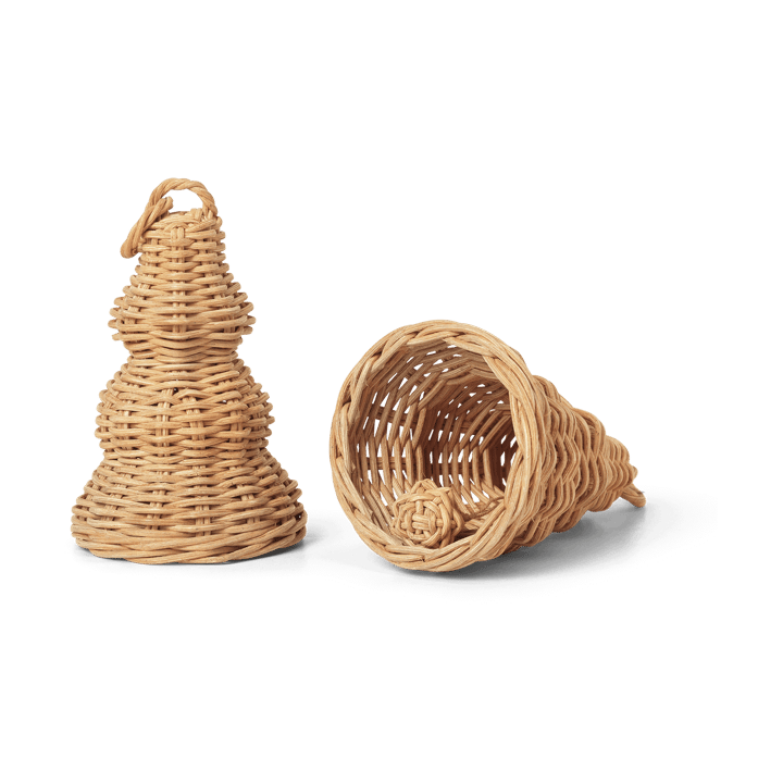 Braided Bell Baubles juleophæng 2-pak - Natural - ferm LIVING