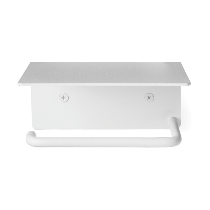 Dora toiletrulleholder med hylde - White - ferm LIVING