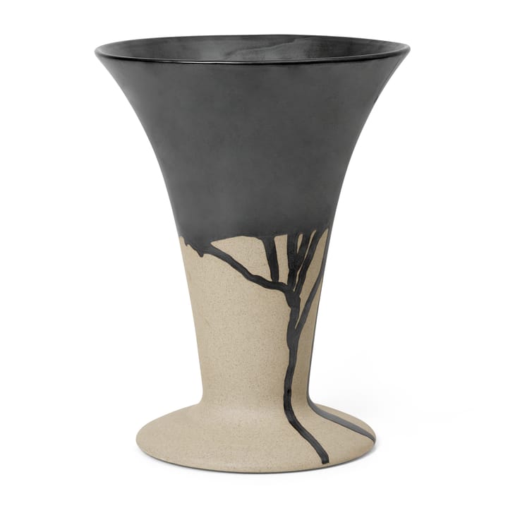 Flores vase 23 cm - Sand/Black - ferm LIVING