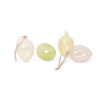 Glass easter eggs 4-pak - Mixed light - Ferm Living