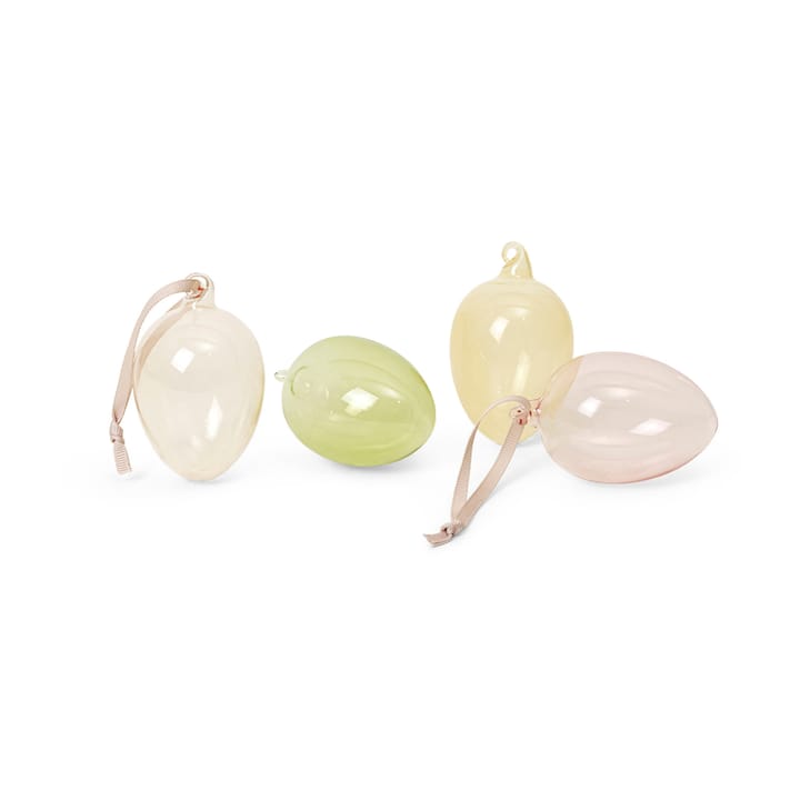 Glass easter eggs 4-pak - Mixed light - Ferm Living