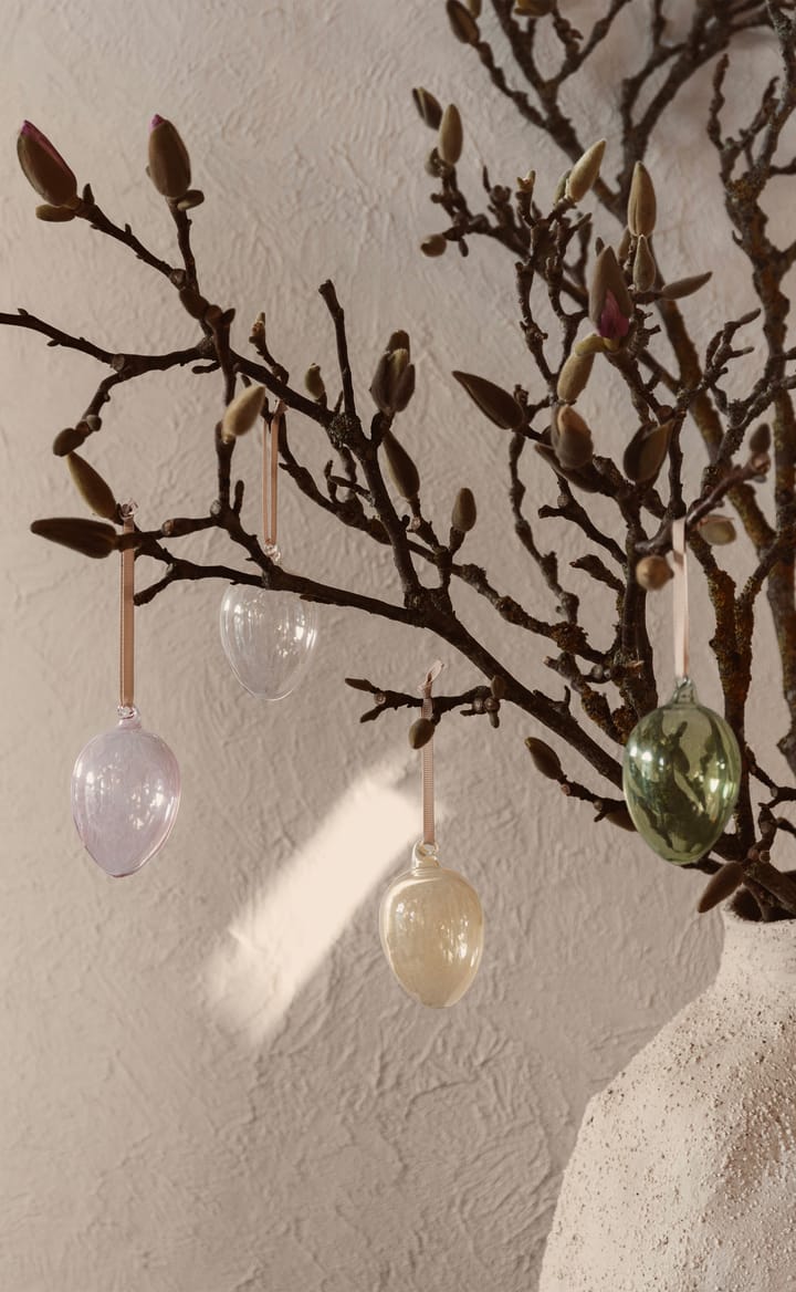 Glass easter eggs 4-pak, Mixed light Ferm Living