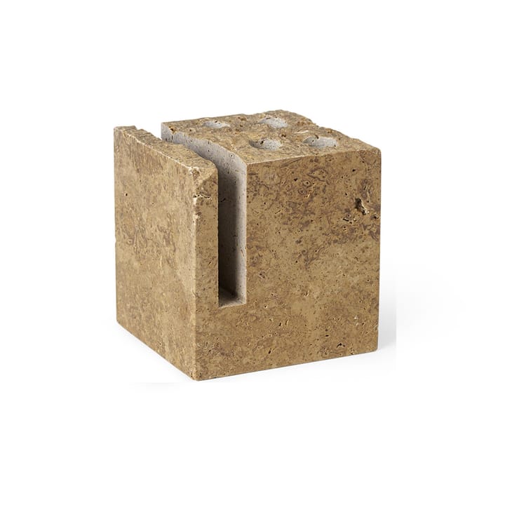 Klint kuglepenholder 9x9 cm, Beige travertin ferm LIVING