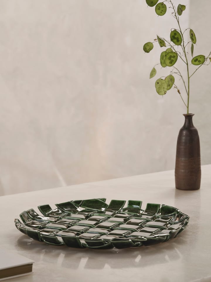 Plait fad Ø30 cm - Emerald green - ferm LIVING