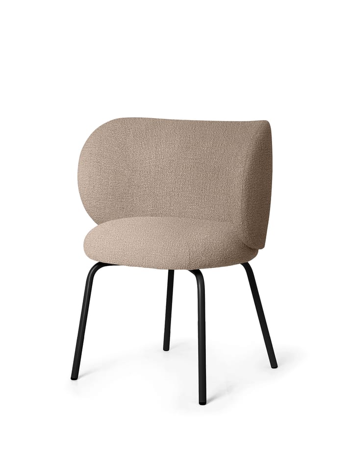 Rico dining chair bouclé, Sand/Black ferm LIVING