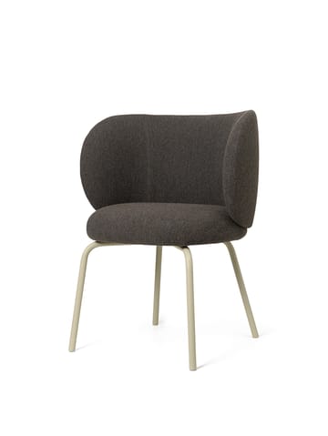 Rico dining chair hallingdal - Dark grey brown/Cashmere - ferm LIVING