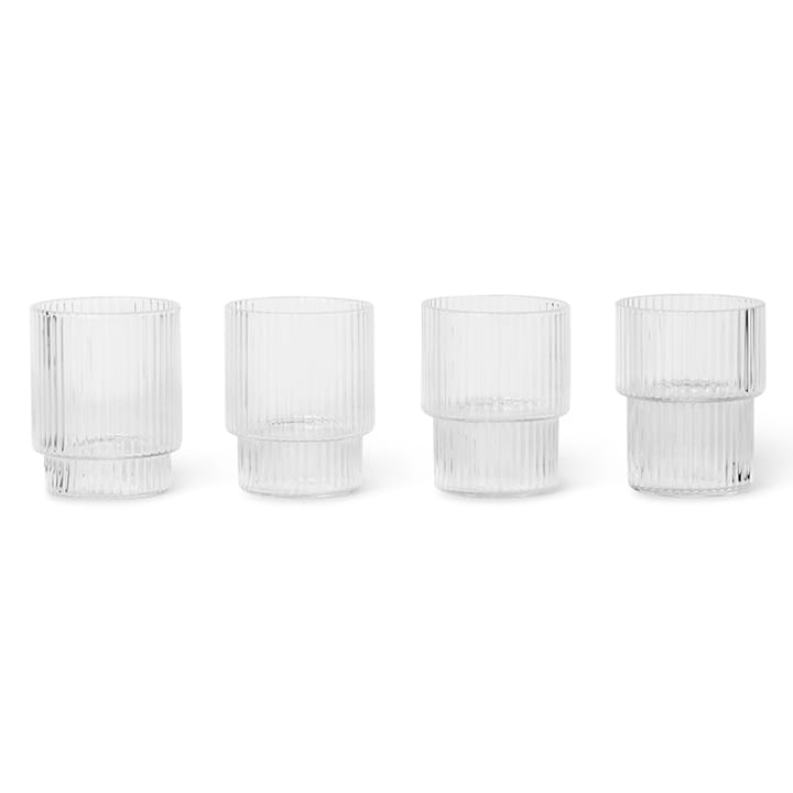 Ripple glas small 6 cl 4-pak - Klar - Ferm LIVING