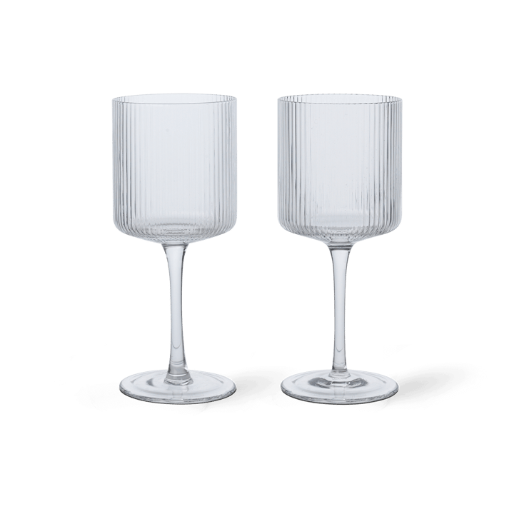 Ripple hvidvinsglas 26 cl 2-pak - Clear - ferm LIVING