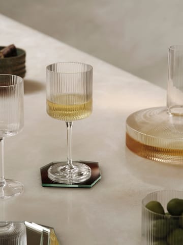 Ripple hvidvinsglas 26 cl 2-pak - Clear - ferm LIVING