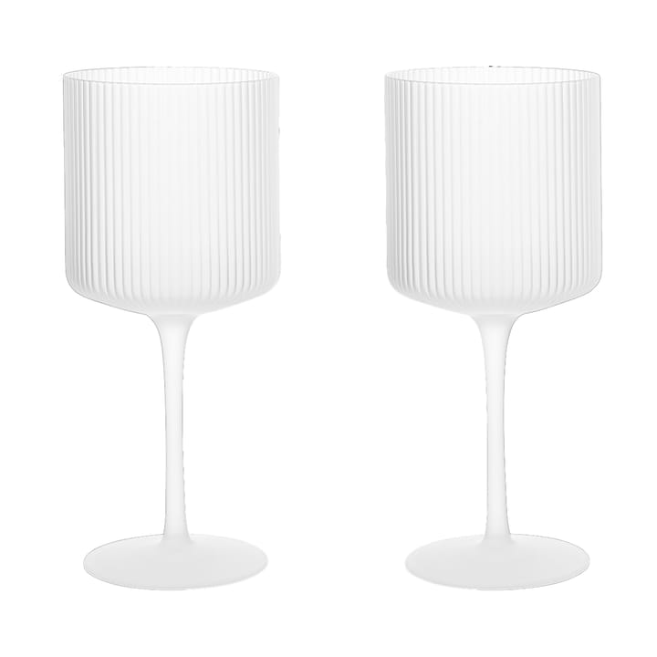 Ripple rødvinsglas 32,5 cl 2-pak - Frosted - Ferm LIVING