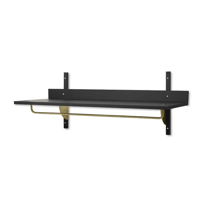 Sector hylde med stang 37x87 cm, Black ash-brass ferm LIVING