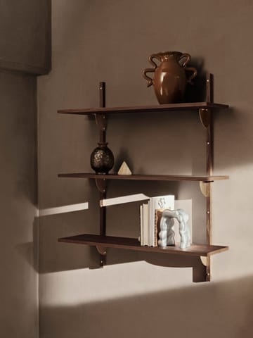 Sector hylde triple wide - Smoked Oak, brass - ferm LIVING