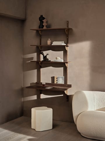 Sector skrivebord - Smoked Oak, brass - ferm LIVING