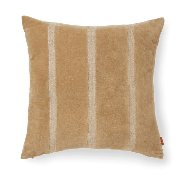 Senti Stripe pude 50x50 cm - Dark sand-linen - Ferm LIVING