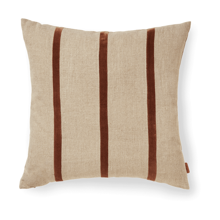 Senti Stripe pude 50x50 cm - Linen-carob brown - ferm LIVING