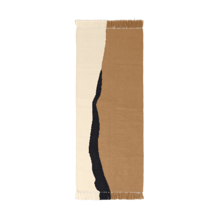 Soil Kelim gangtæppe - Dark sand-off white, 70x180 cm - Ferm LIVING