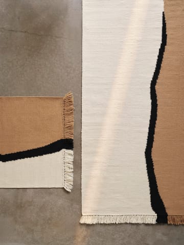 Soil Kelim gangtæppe - Dark sand-off white, 70x180 cm - ferm LIVING