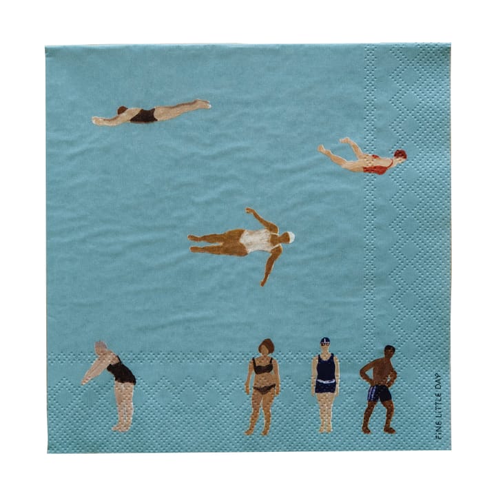 Swimmers papirservietter 33x33 cm 25-pak - Flerfarvet - Fine Little Day