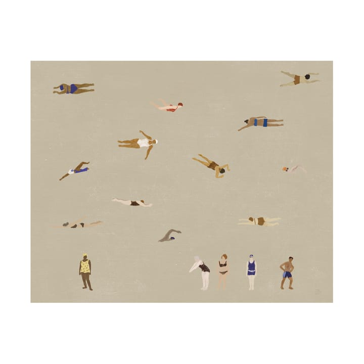 Swimmers plakat - Beige, 40x50 cm - Fine Little Day