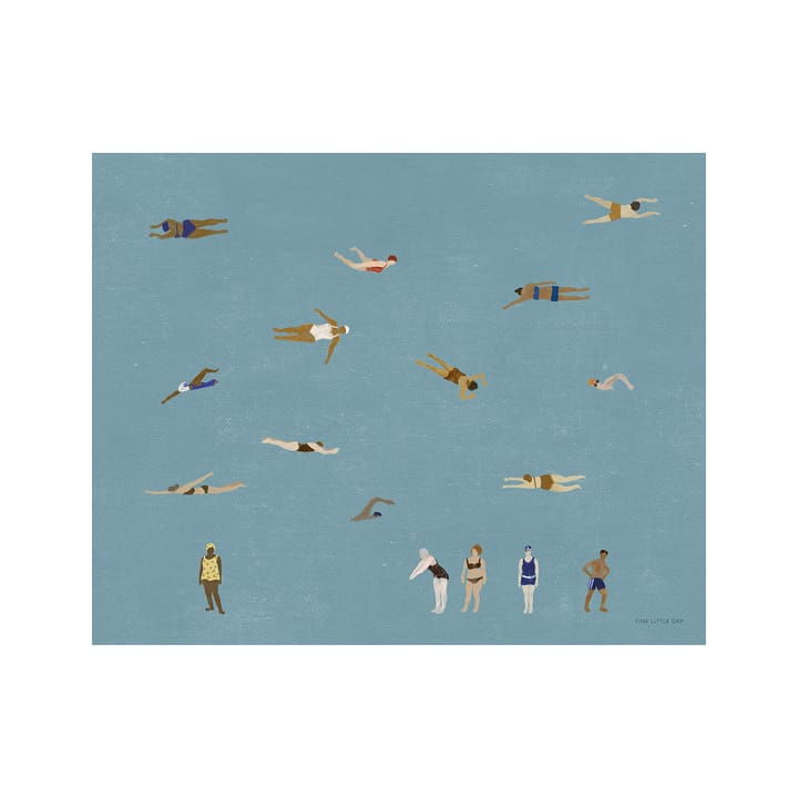 Swimmers plakat - Blue, 40x50 cm - Fine Little Day