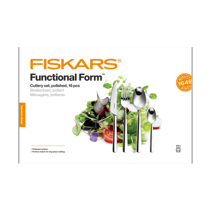 Functional Form bestik blankt - 16 dele - Fiskars