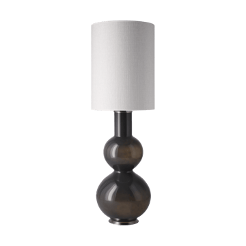 Augusta bordlampe grå lampefod - Babel Beige L - Flavia Lamps